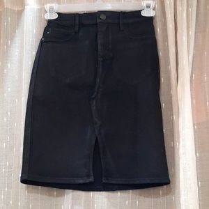 black denim tight skirt
